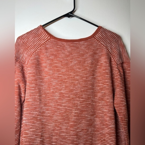Madewell Summer Rider Striped Open Front Longline Rusty Orange Torch Cardigan XS - Picture 10 of 13